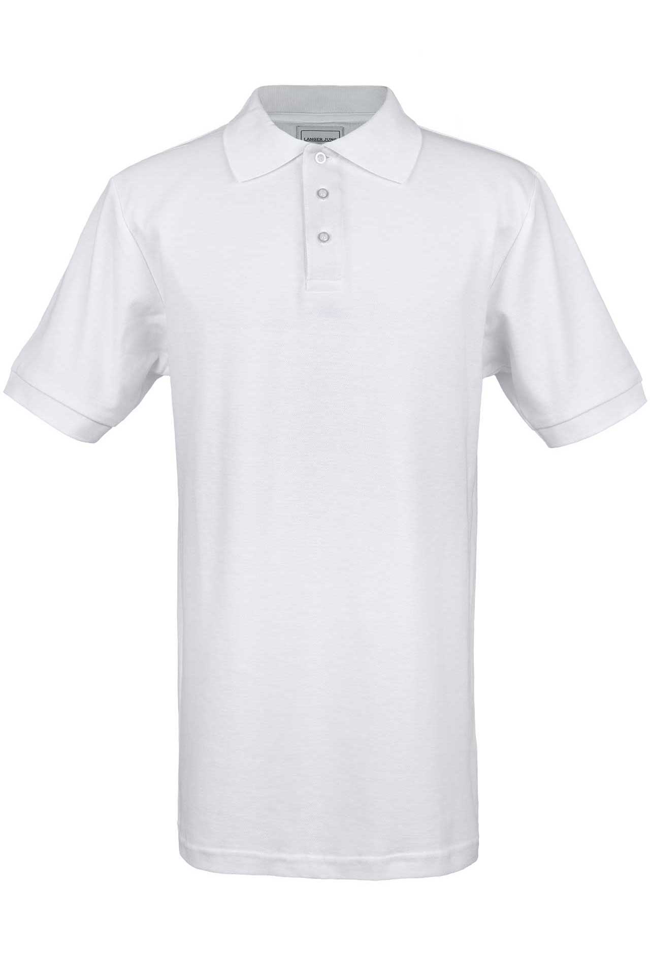 Poloshirt Weiß Langer Jung